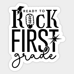 Ready To Rock First Grade, first day of school, first grade Sticker
